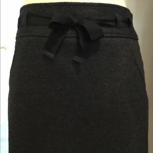 Elie Tahari Charcoal Gray Wool Skirt